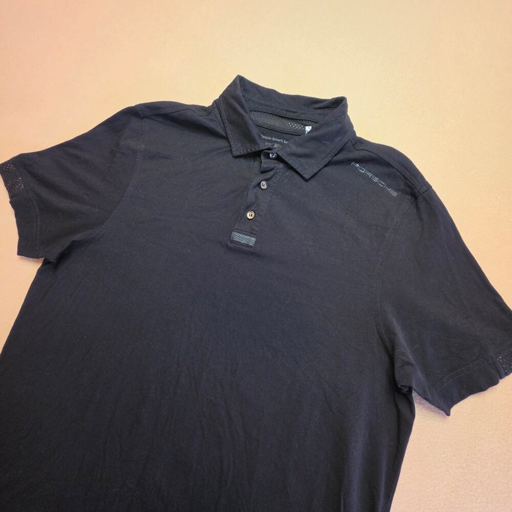 Porsche Drivers Selection Black Polo Shirt Sz L 911 Turbo S Exclusive Series